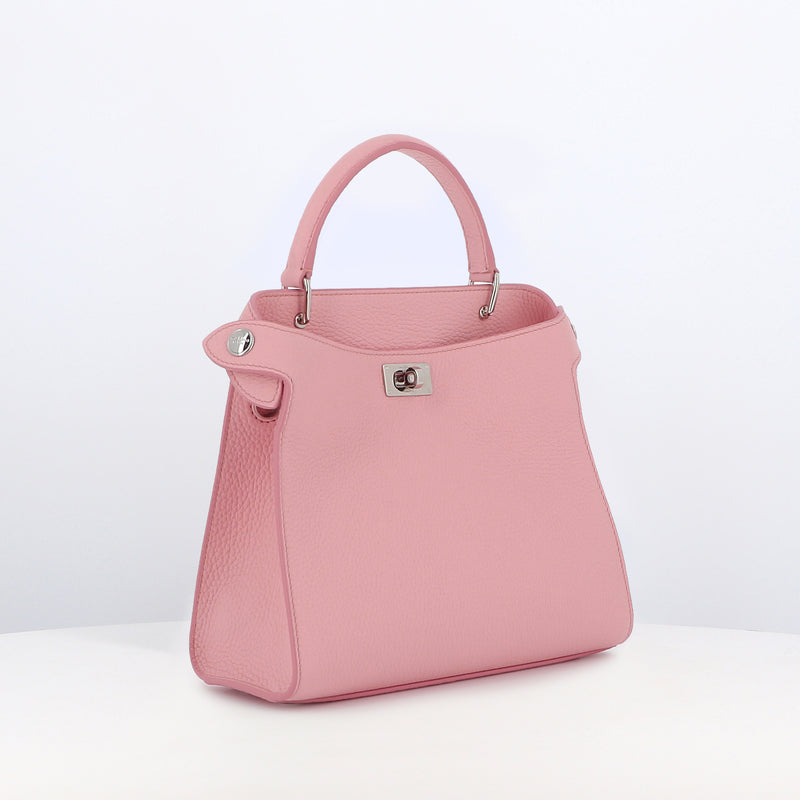 LEATHER HANDBAG LUTECE MINI LIGHT PINK