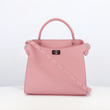 LEATHER HANDBAG LUTECE MINI LIGHT PINK