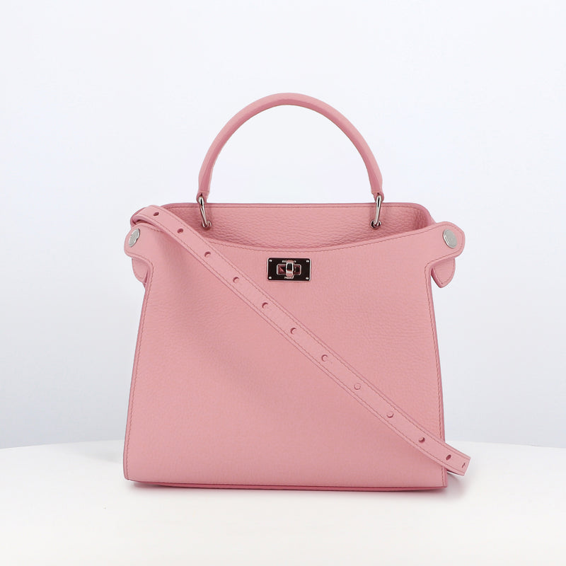 LEATHER HANDBAG LUTECE MINI LIGHT PINK