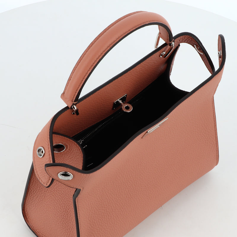 LEATHER HANDBAG LUTECE MINI NUDE