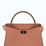 LEATHER HANDBAG LUTECE MINI NUDE