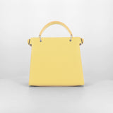 LEATHER HANDBAG LUTECE MINI PASTEL YELLOW