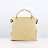 LEATHER HANDBAG LUTECE MINI PASTEL YELLOW