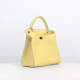 LEATHER HANDBAG LUTECE MINI PASTEL YELLOW