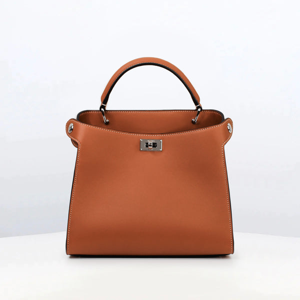 SMOOTH LEATHER HANDBAG LUTECE MINI GOLD