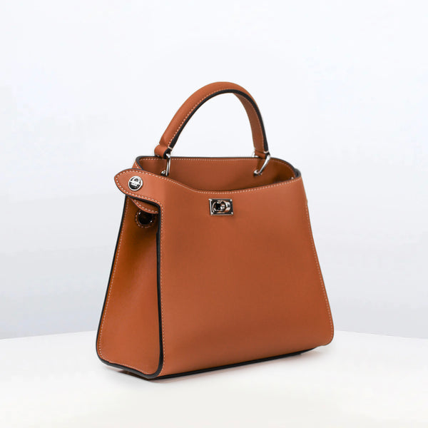 SMOOTH LEATHER HANDBAG LUTECE MINI GOLD