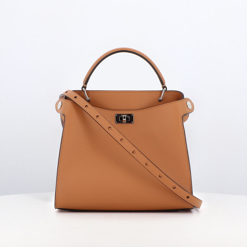 LEATHER HANDBAG LUTECE MINI CAMEL 