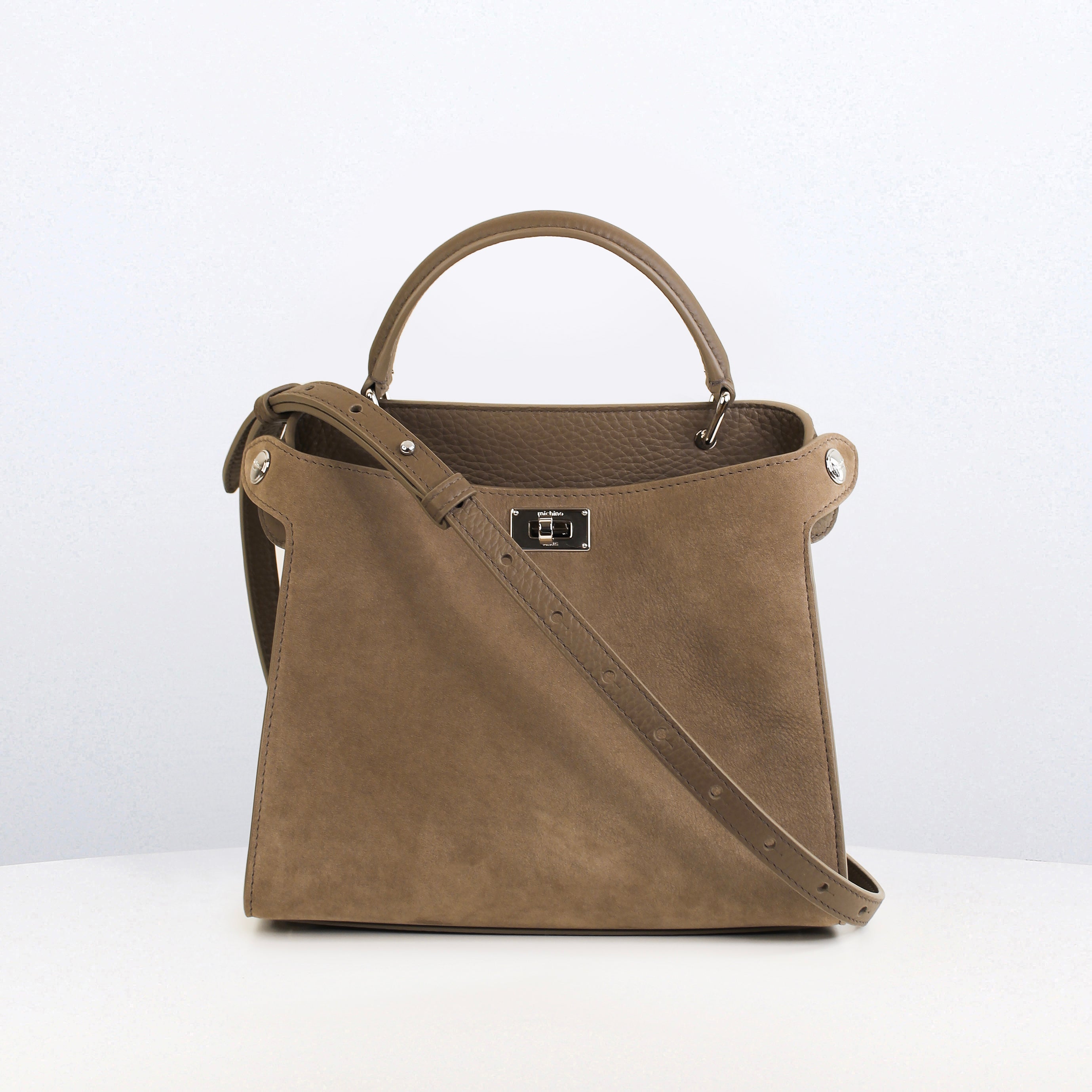 "Archive Event" SAC A MAIN EN CUIR LUTECE MINI NUBUCK TAUPE