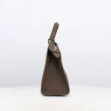 LEATHER HANDBAG LUTECE MINI TAUPE