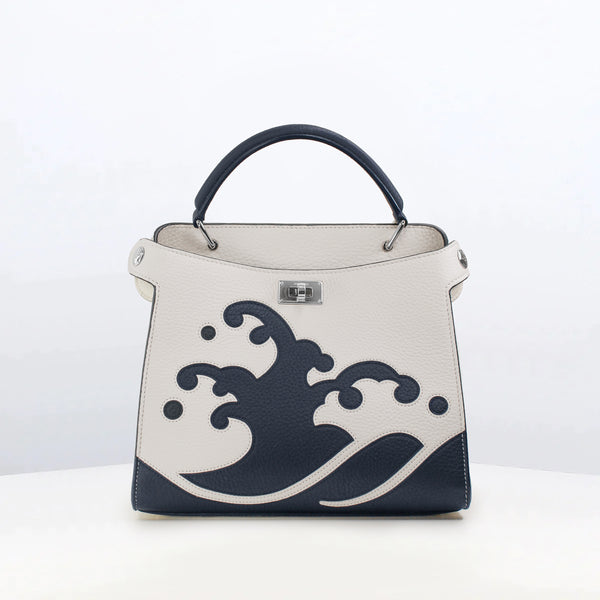 LEATHER HANDBAG LUTECE MINI WAVE