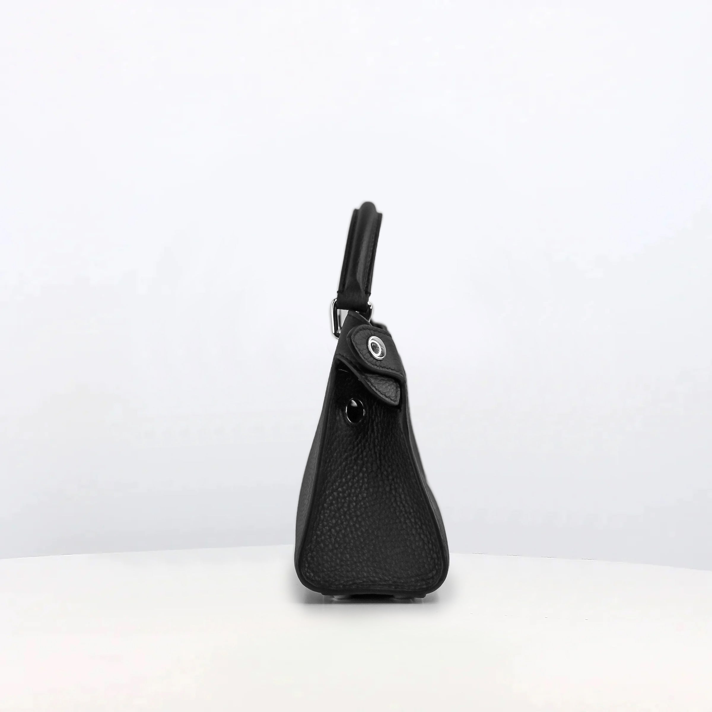 Lutece Nano Leather Top Handle Bag in Black | Michino Paris