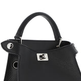 LEATHER HANDBAG LUTECE NANO BLACK