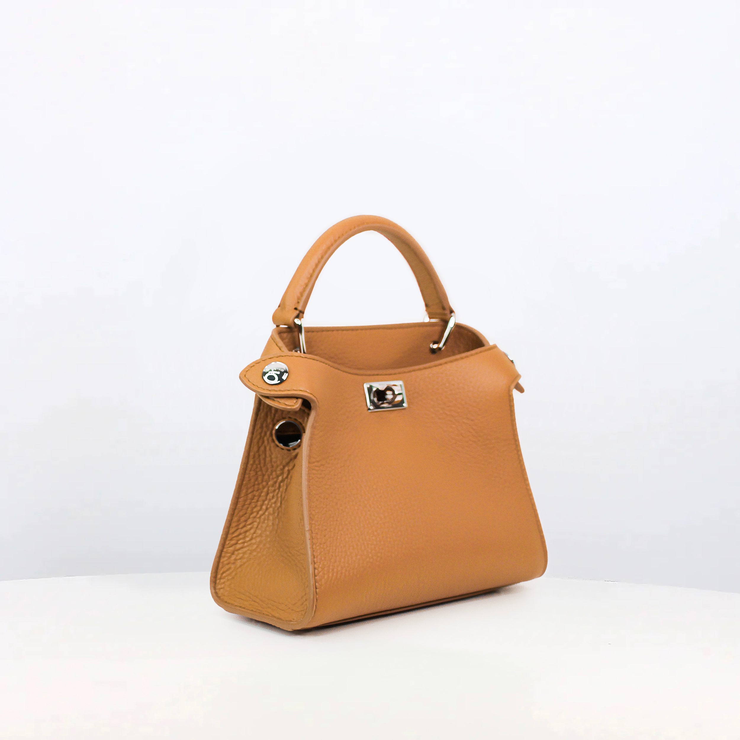 SAC À MAIN EN CUIR LUTECE NANO CAMEL