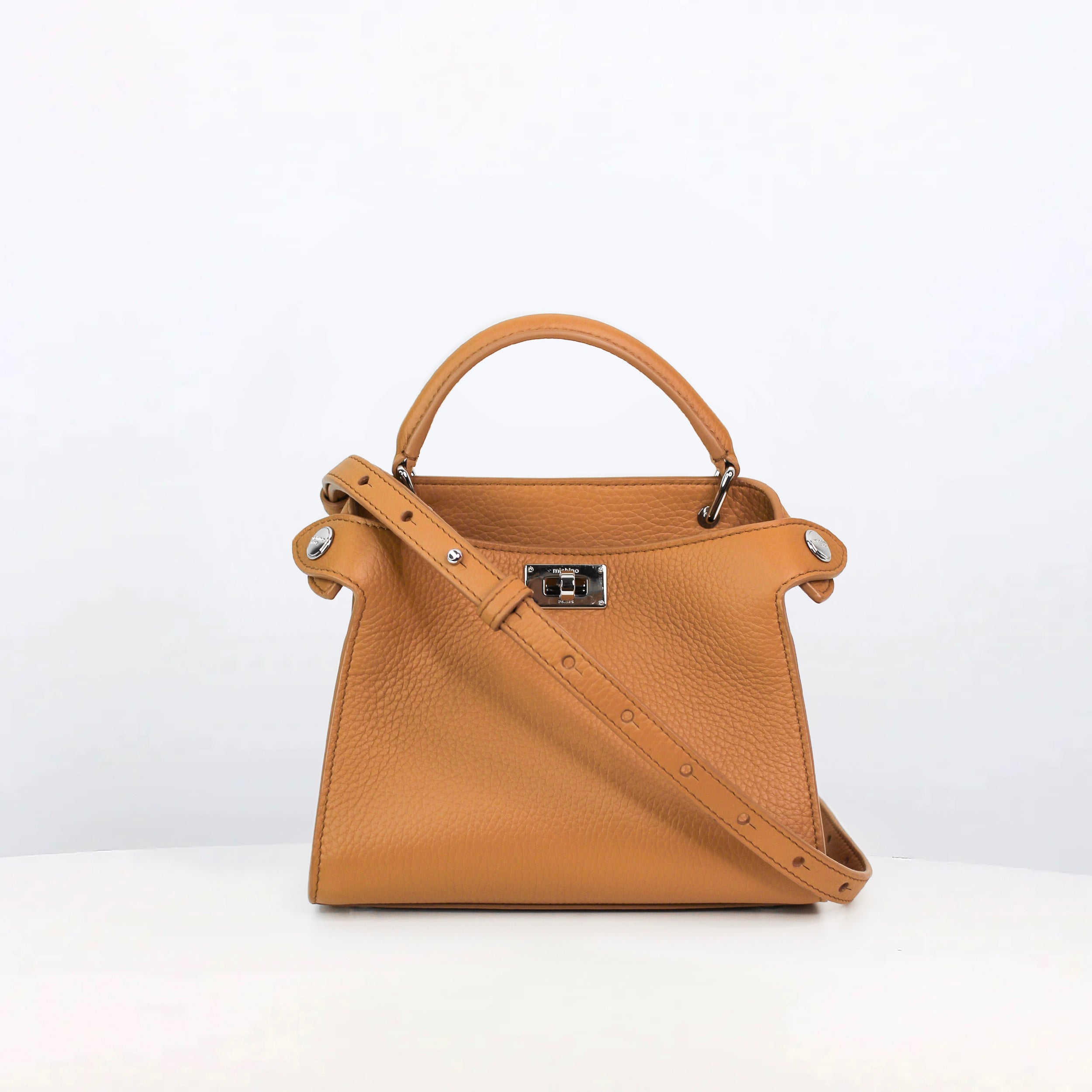 SAC À MAIN EN CUIR LUTECE NANO CAMEL
