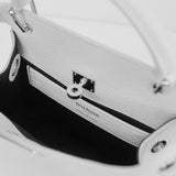 LEATHER HANDBAG LUTECE NANO BLACK