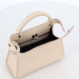 LEATHER HANDBAG LUTECE NANO IVORY