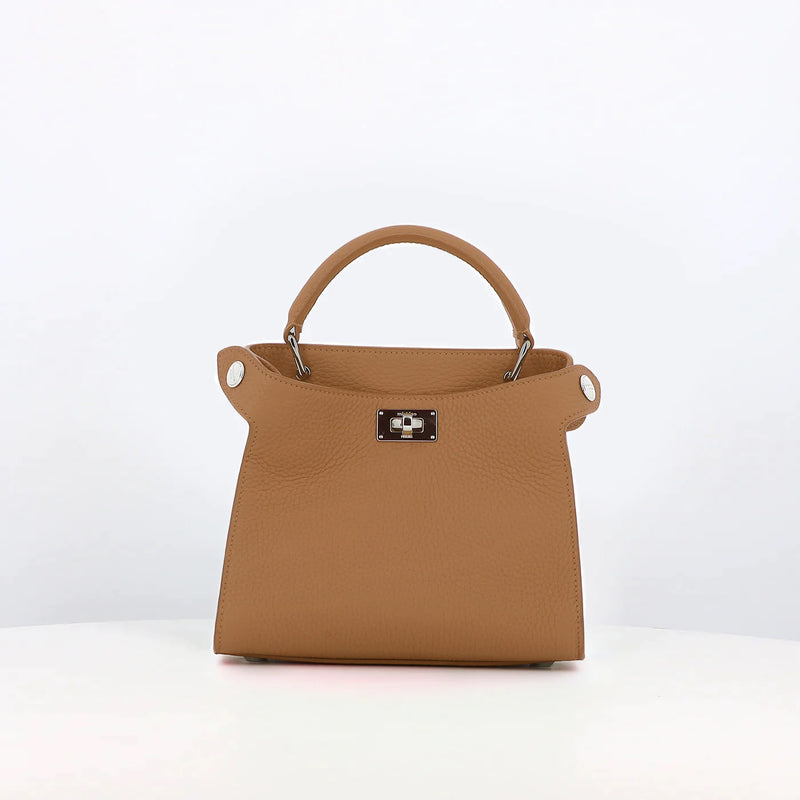 LEATHER HANDBAG LUTECE NANO HONEY