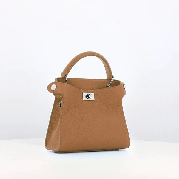 LEATHER HANDBAG LUTECE NANO HONEY