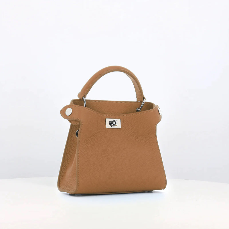 LEATHER HANDBAG LUTECE NANO HONEY