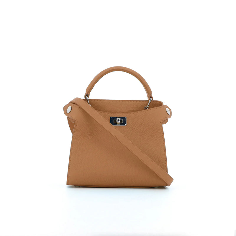 LEATHER HANDBAG LUTECE NANO HONEY