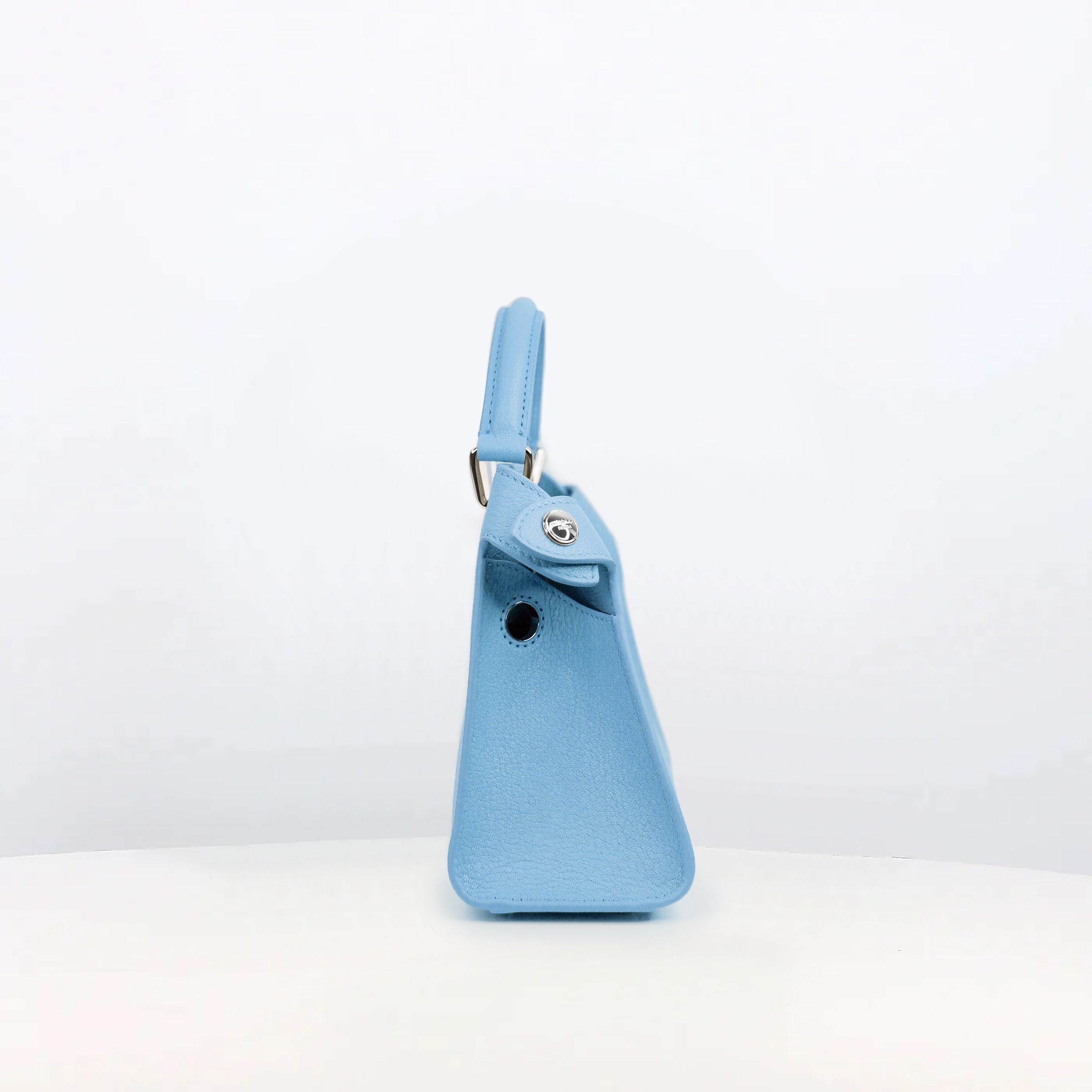 SAC À MAIN EN CUIR LUTÈCE NANO CIEL GOATSKIN