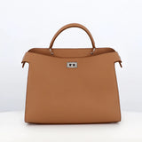 LEATHER HANDBAG LUTECE PM CAMEL