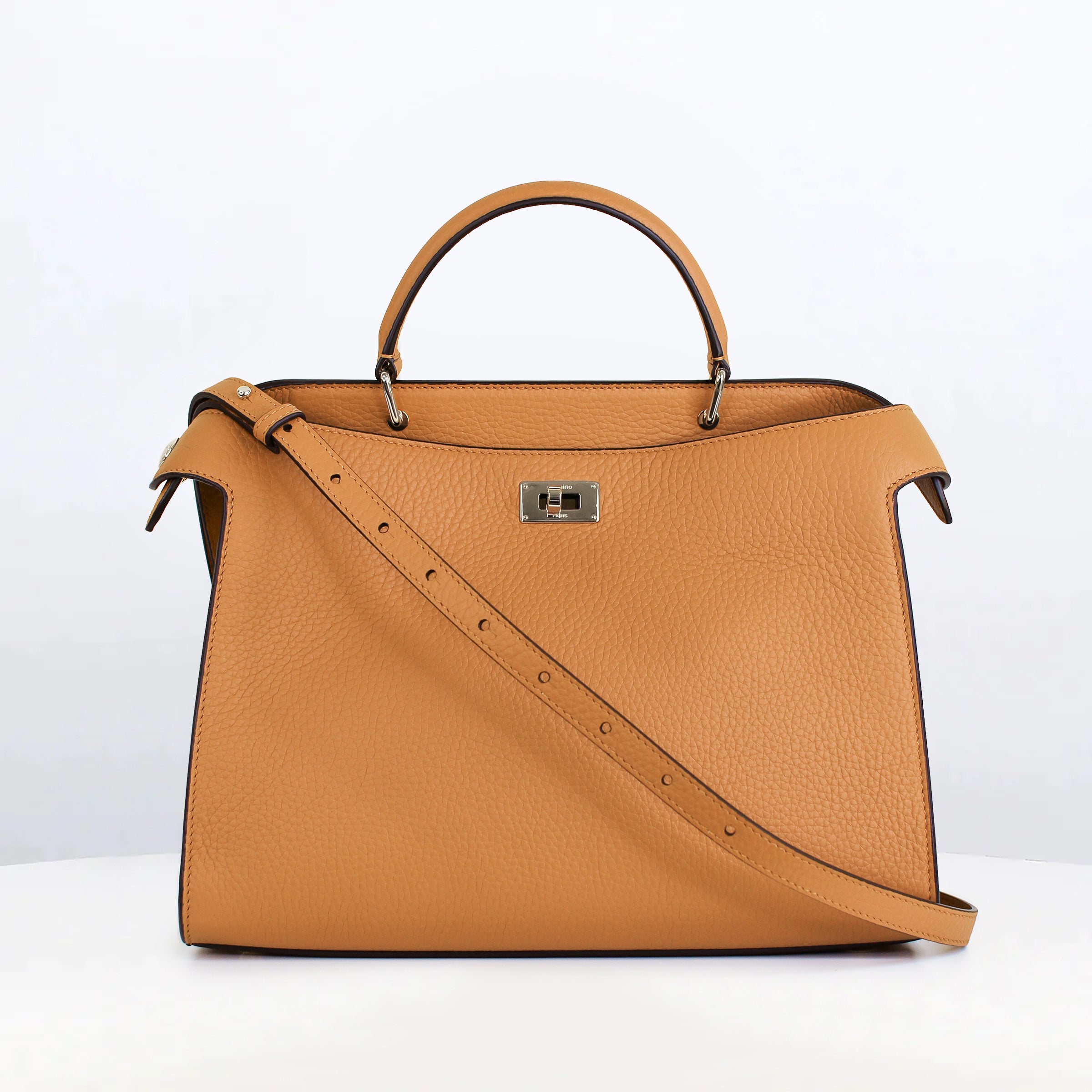 SAC À MAIN EN CUIR LUTECE PM CAMEL