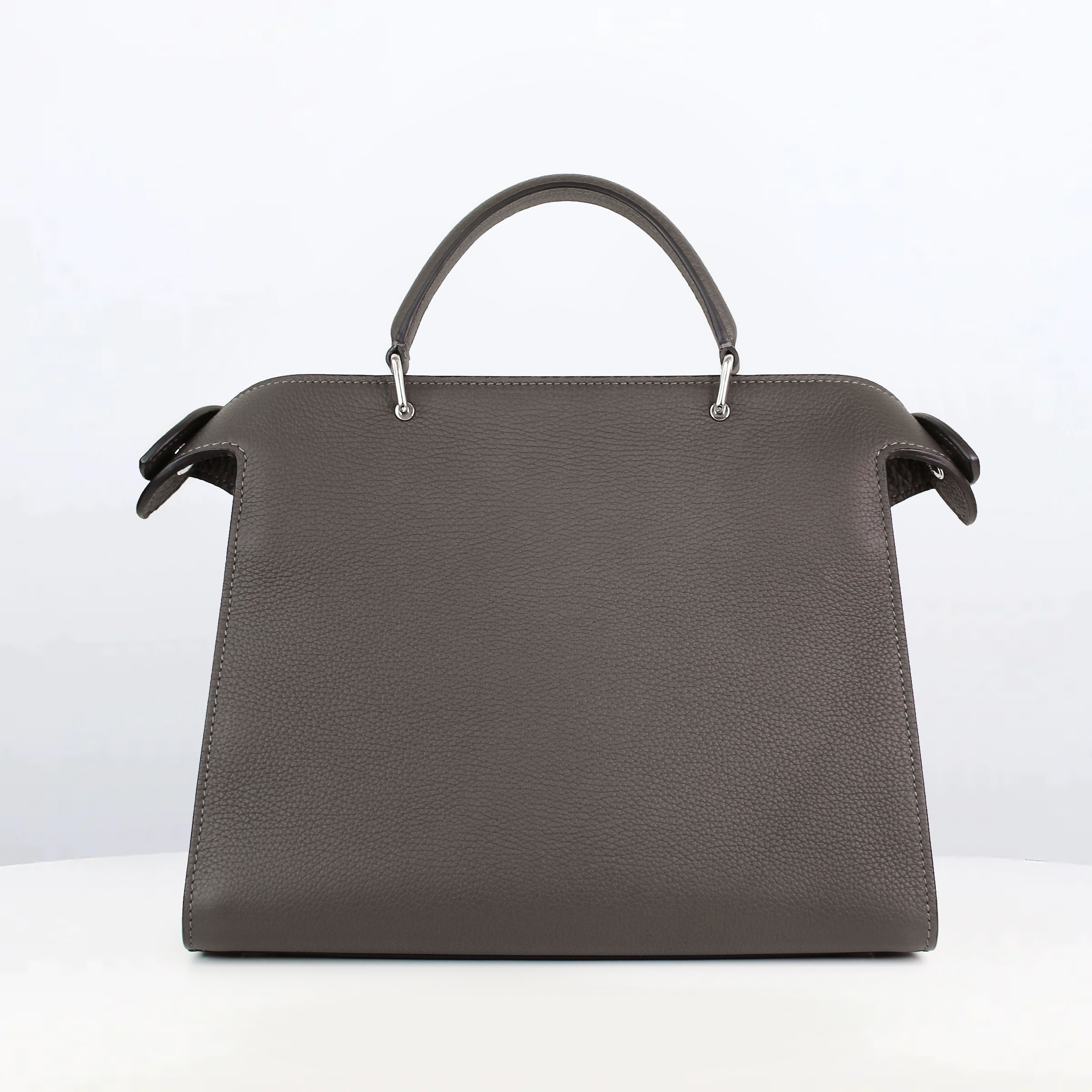 SAC À MAIN EN CUIR LUTECE PM GRIS CHARBON