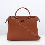 LEATHER HANDBAG LUTECE PM GOLD