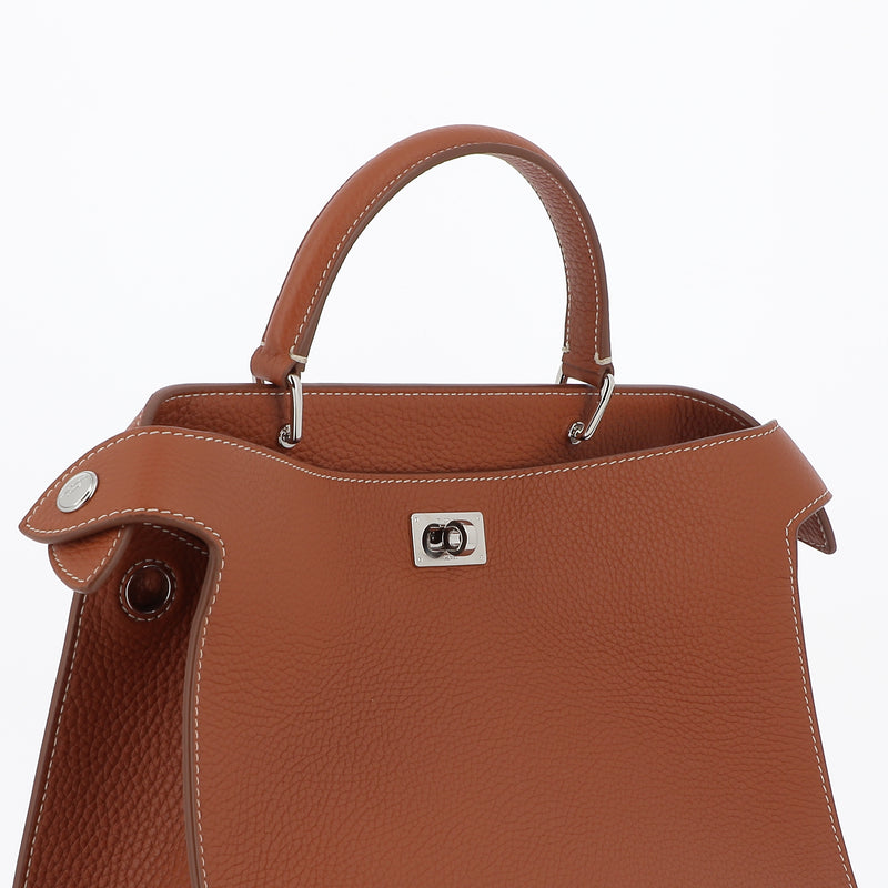 LEATHER HANDBAG LUTECE PM GOLD