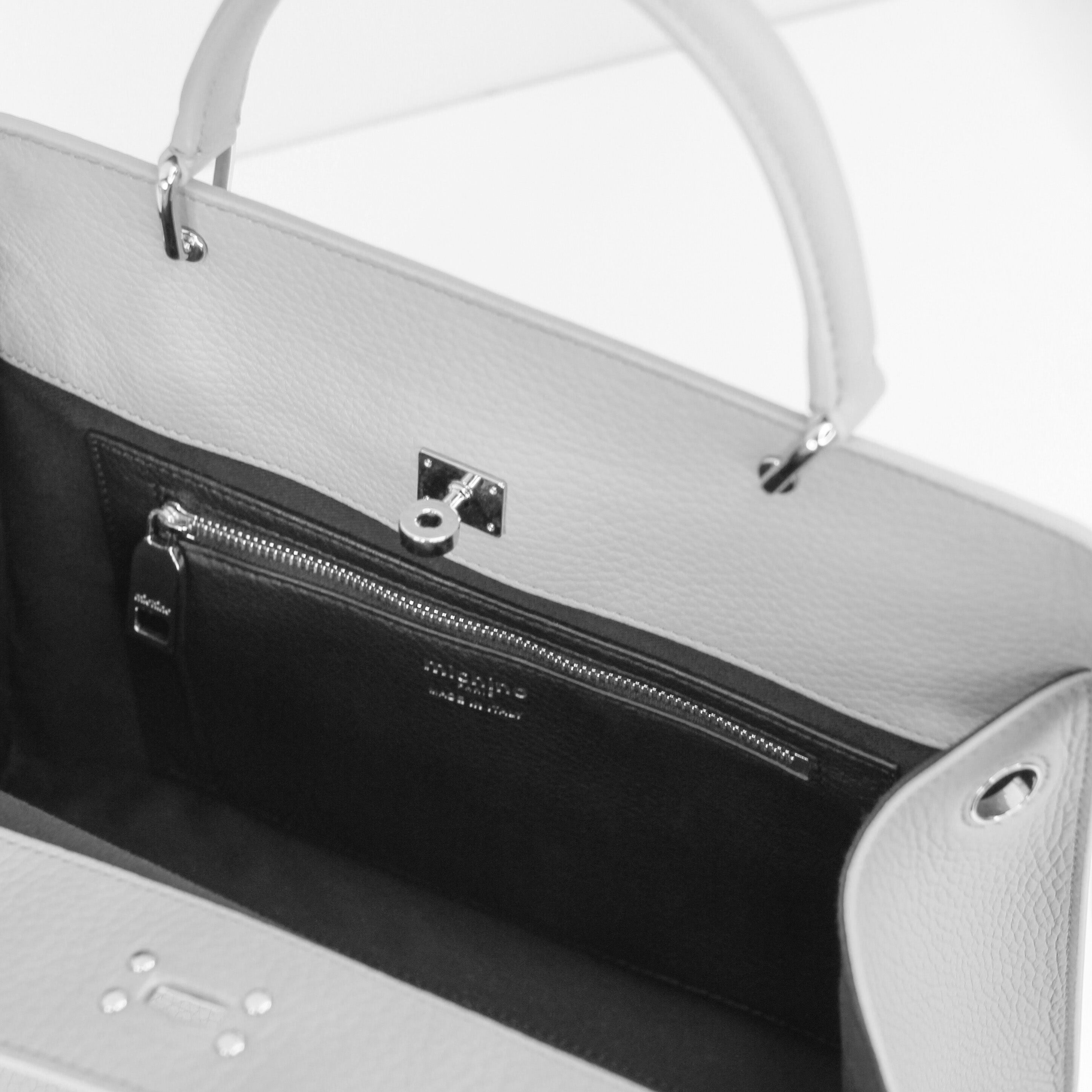 SAC À MAIN EN CUIR LUTECE PM BLEU MARINE