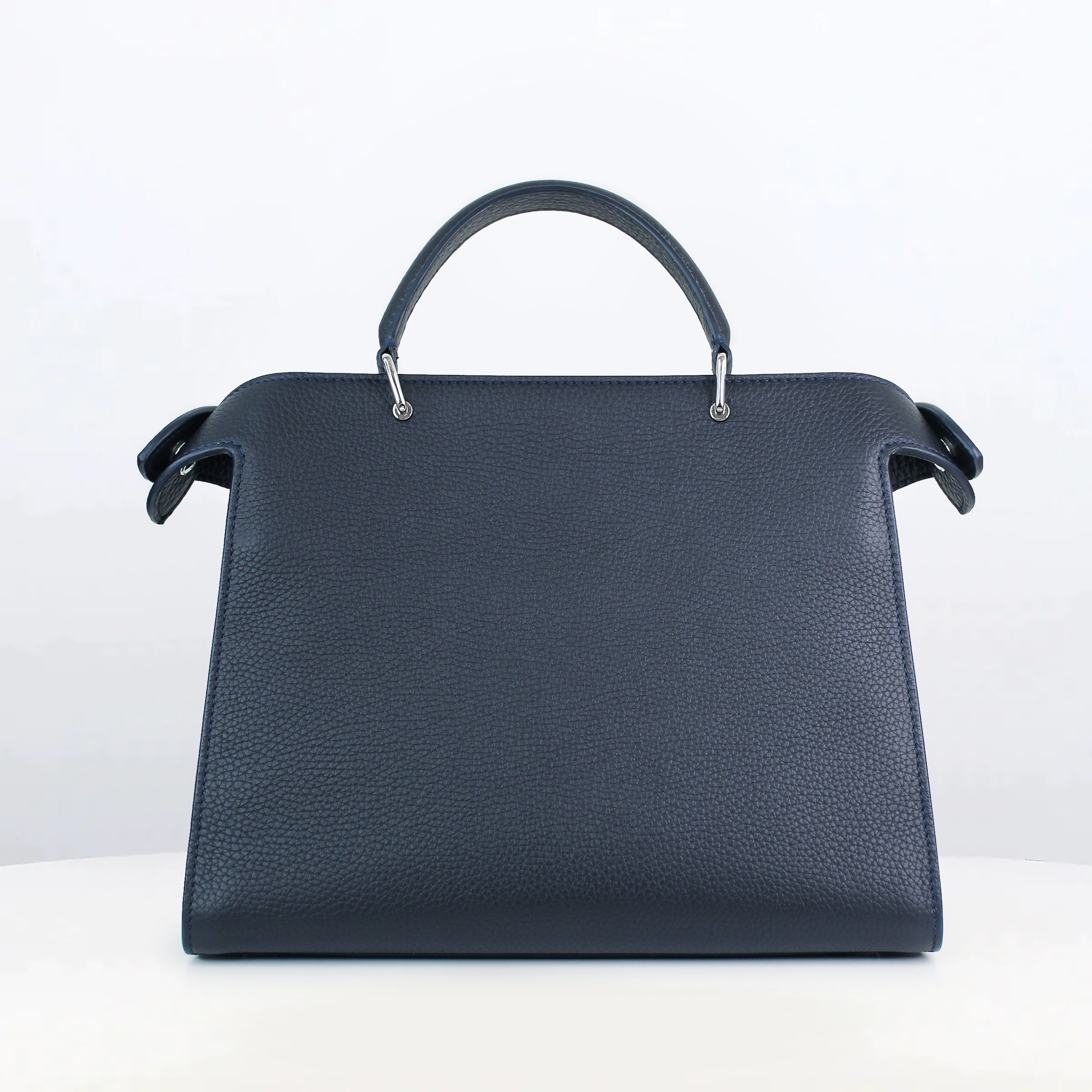 SAC À MAIN EN CUIR LUTECE PM BLEU MARINE