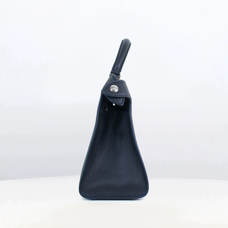 SAC À MAIN EN CUIR LUTECE PM BLEU MARINE