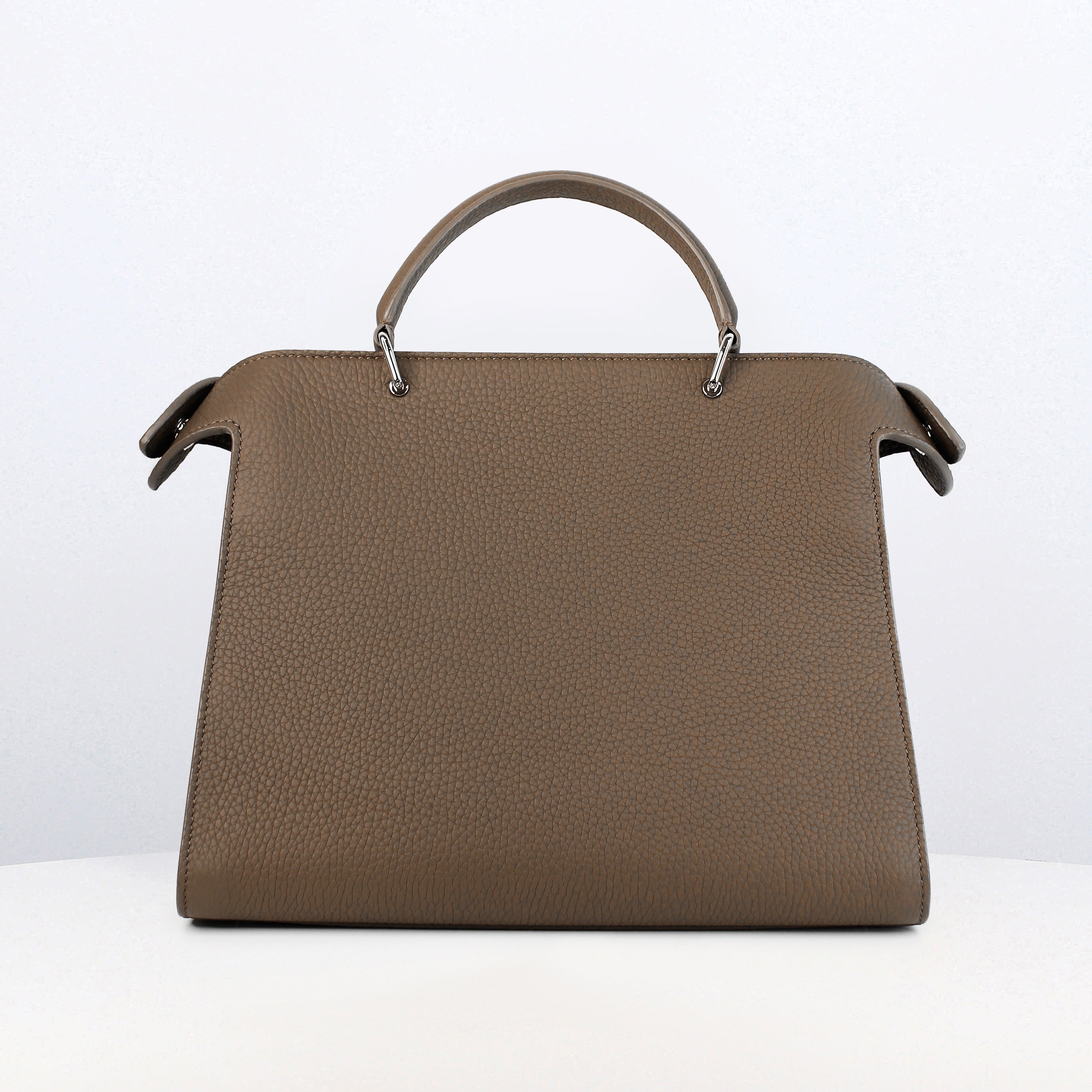 SAC À MAIN EN CUIR LUTECE PM TAUPE