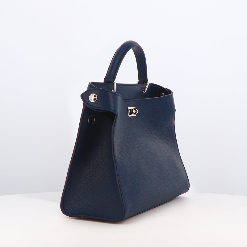 LEATHER HANDBAG LUTECE PM ECLIPSE