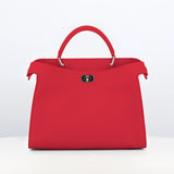 LEATHER HANDBAG LUTECE PM GERANIUM