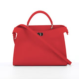 LEATHER HANDBAG LUTECE PM GERANIUM