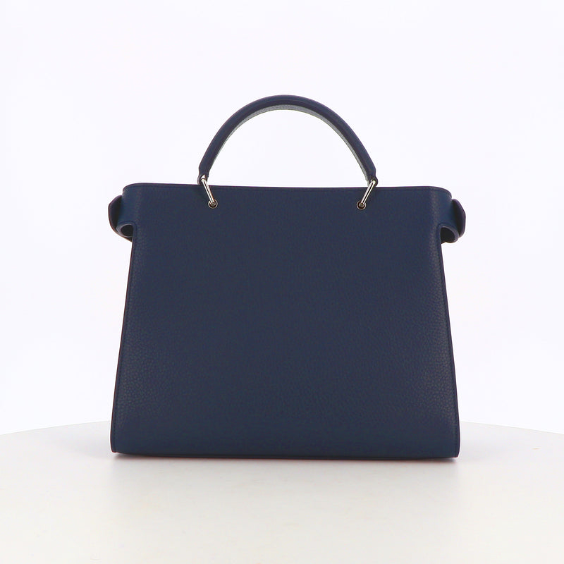 SAC À MAIN EN CUIR LUTECE PM BLEU MARINE