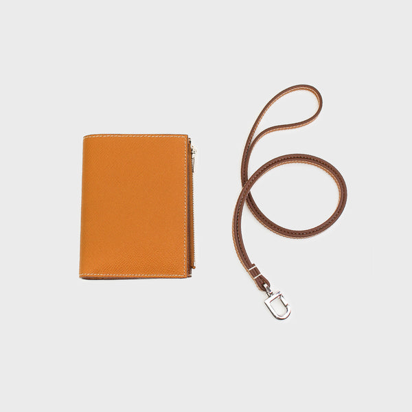 BUNDLE : BIFOLD WALLET AND STRAP GOLD