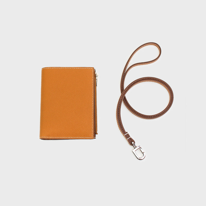 COFFRET : PORTEFEUILLE ET SANGLE EN CUIR GOLD