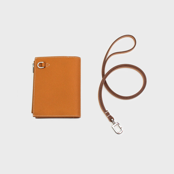 BUNDLE : BIFOLD WALLET AND STRAP GOLD