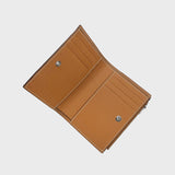 LEATHER BIFOLD ZIP WALLET GOLD