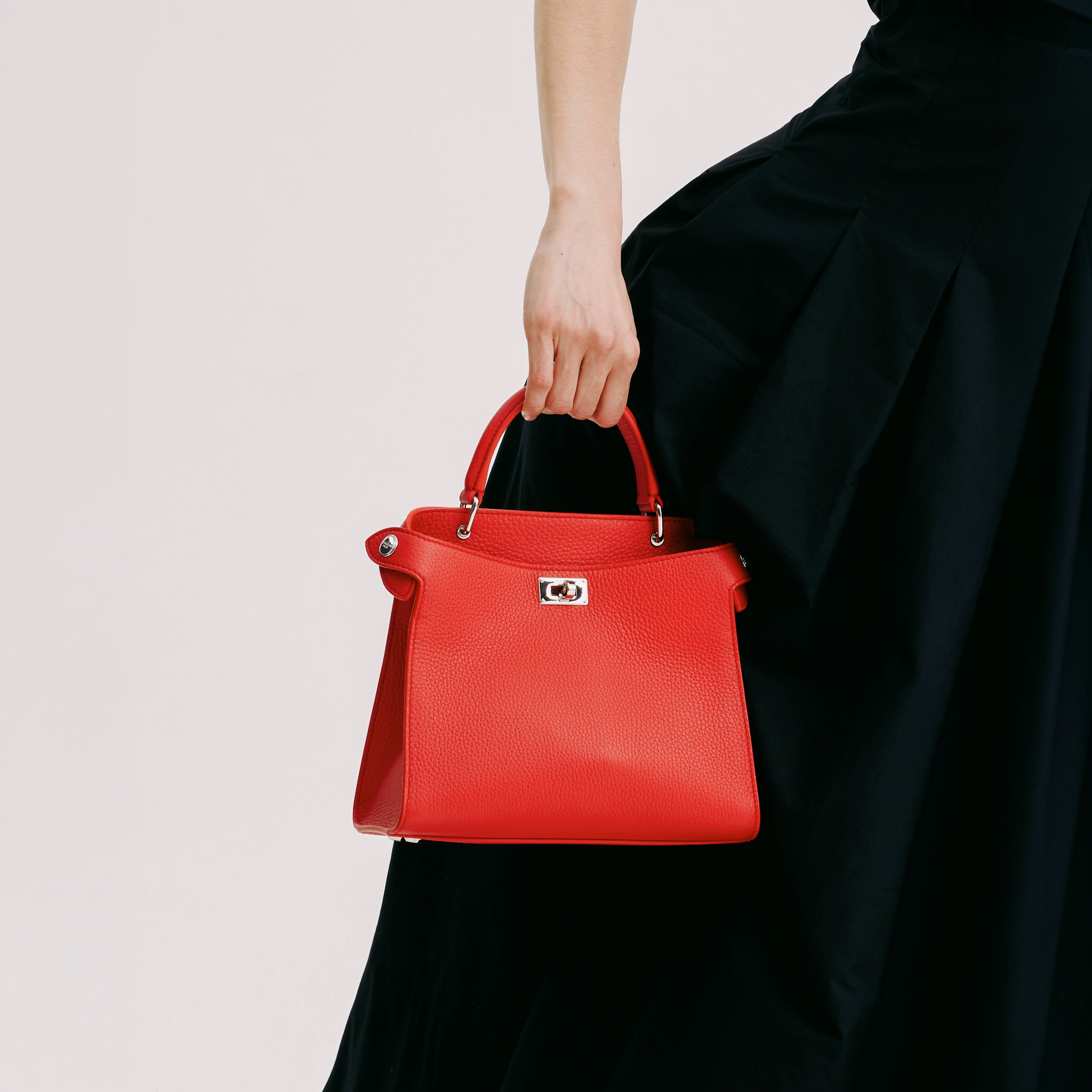 SAC À MAIN EN CUIR LUTECE MINI GERANIUM