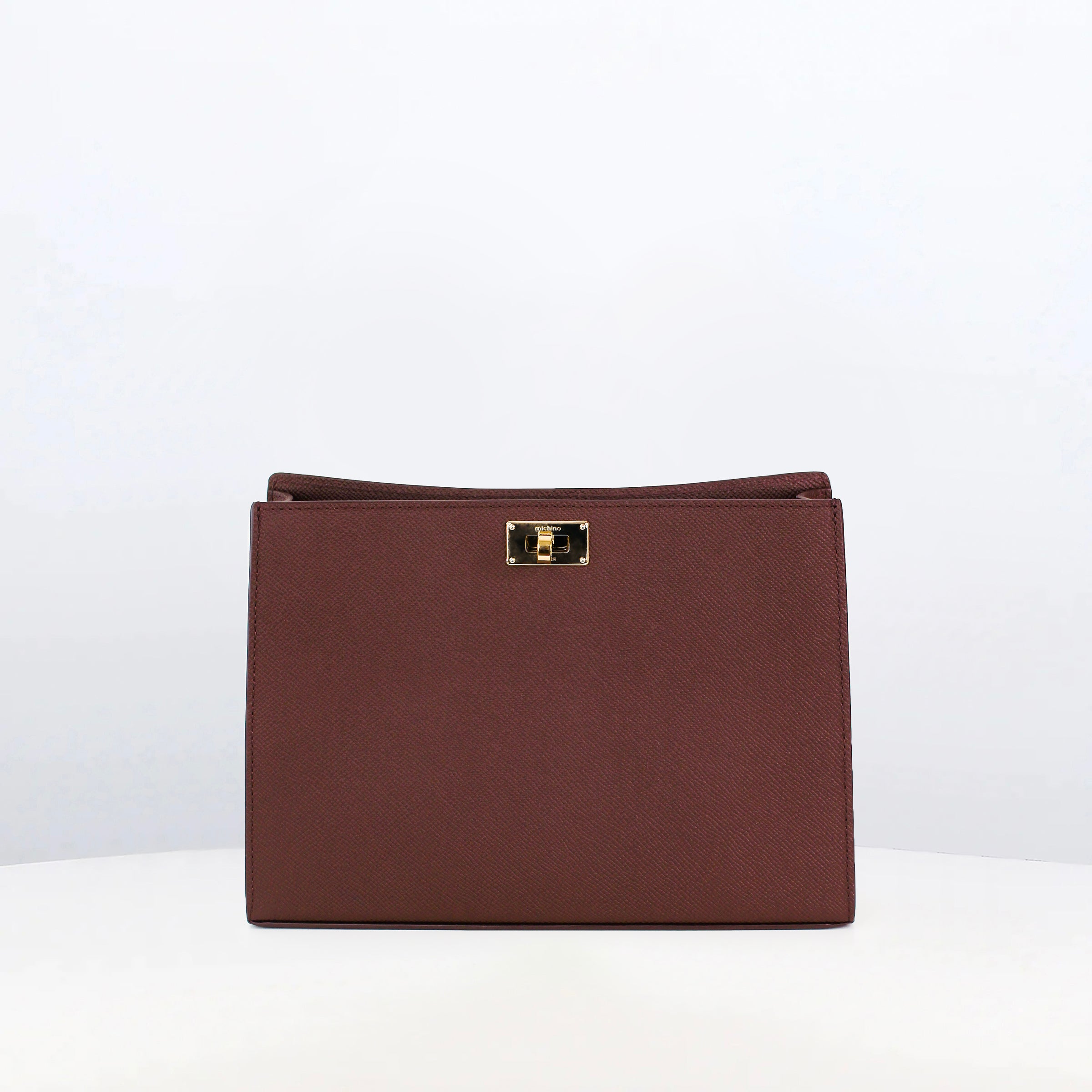 POCHETTE EN CUIR MONTAIGNE PRUNE