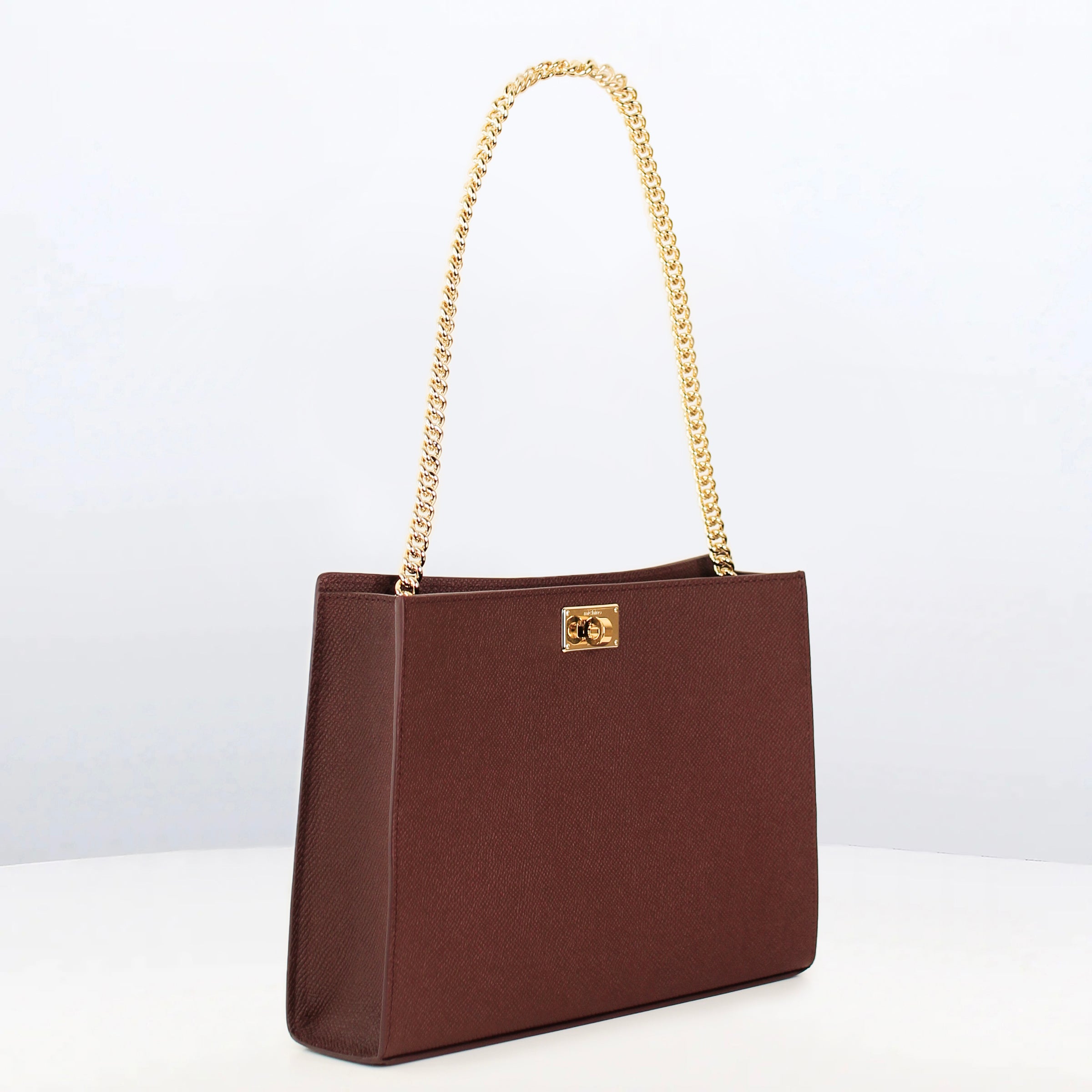 POCHETTE EN CUIR MONTAIGNE PRUNE