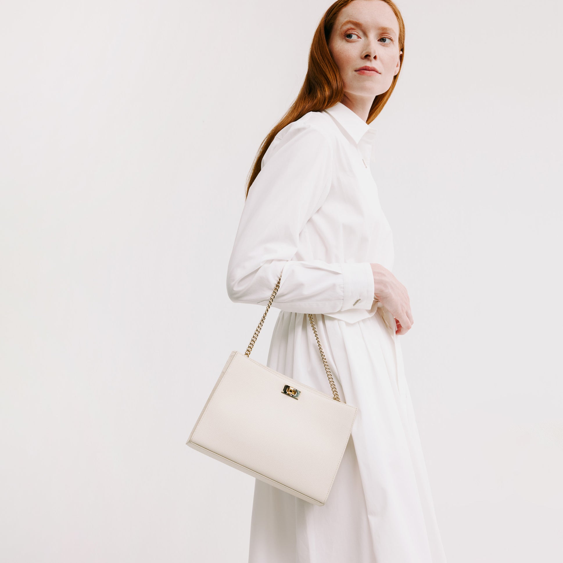 Sac en Cuir Couleur Ivoire | Élégance Discrète & Fait Main | Michino