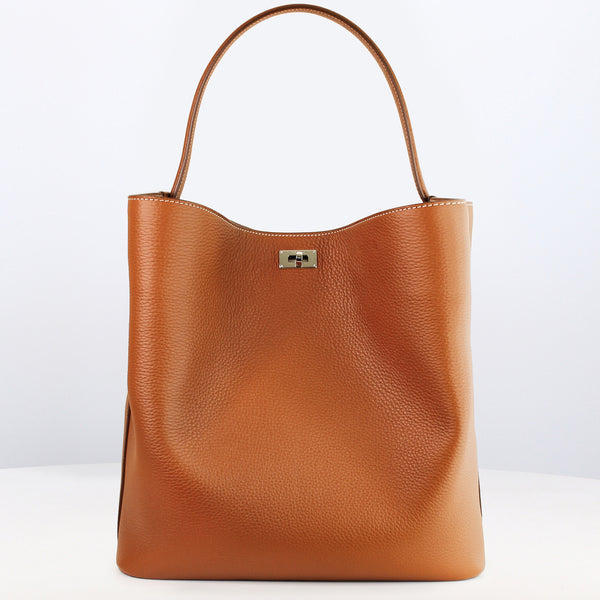 SAC SEAU EN CUIR ODÉON GM GOLD