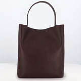 LEATHER HANDBAG ODEON LARGE PRUNE