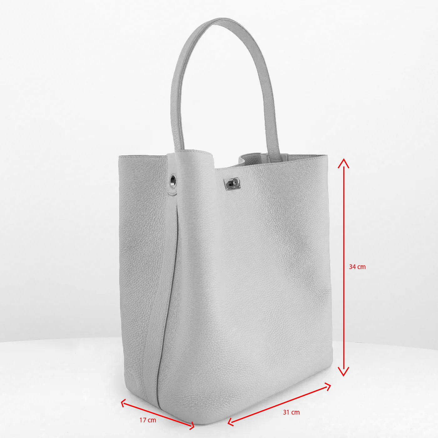 SAC SEAU EN CUIR ODÉON GM TAUPE