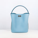LEATHER HANDBAG ODEON MINI SKY BLUE